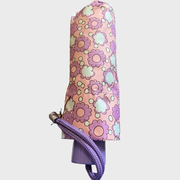 Coach UV Floral Mini Umbrella Compact Travel Sun Rain CBM51
